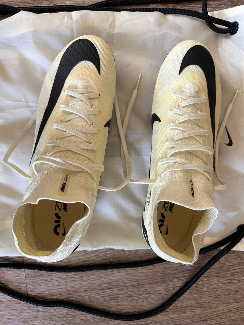 Nike Mercurial Air Zoom Soccer Cleats - Cream/Black